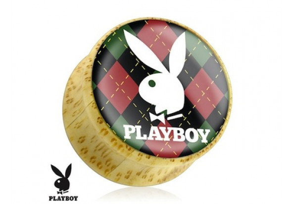 Piercing Plug bois Playboy® carreaux