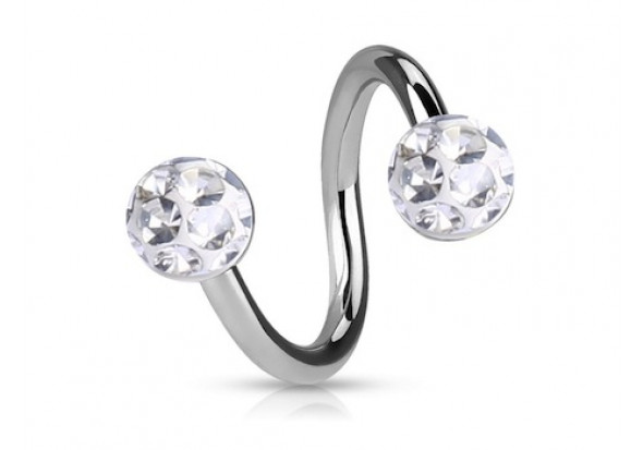 Piercing spirale cristal autichien