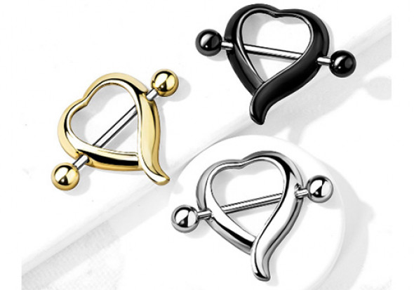 Piercing Barbell téton Coeur