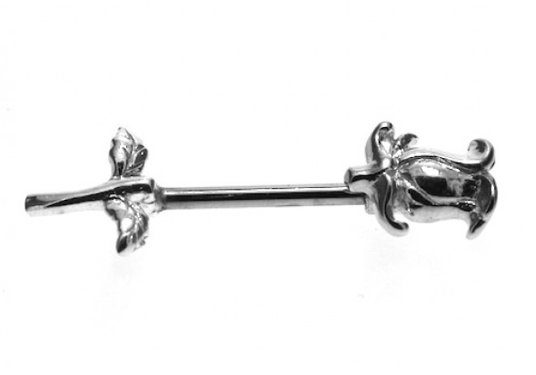 Piercing mamelon rose