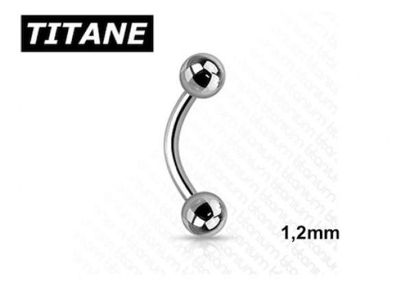 Piercing banane titane basique 1,2mm