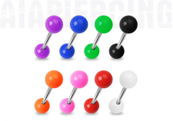 Piercing Barbell acrylique unies