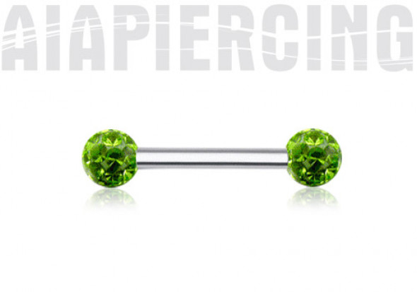 PIERCING BARBELL SWAROVSKI VERT