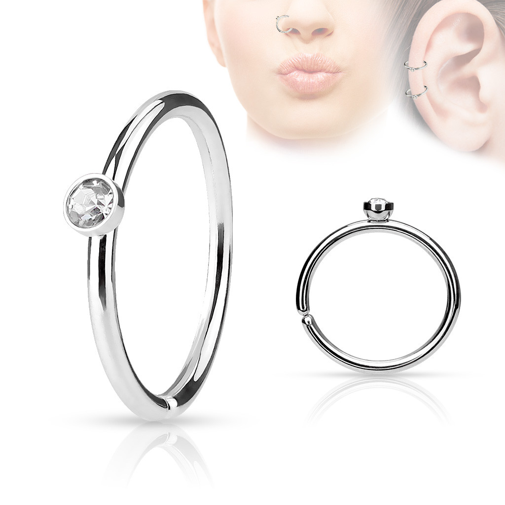 Piercing anneau de nez cristal blanc pas cher Aia Piercing Aia Piercing