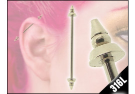 Piercing industriel spike et boule