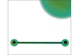 Piercing indus acier anodisé vert