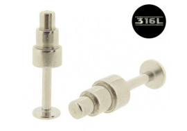 DESTOCKAGE Labret acier spike pyramide 1,2mm