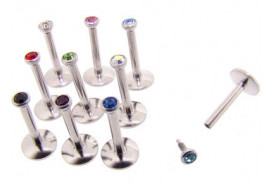 Piercing labret Madonna - Cristal au choix