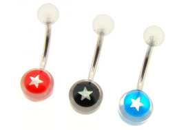 DESTOCKAGE Piercing nombril acrylique étoile