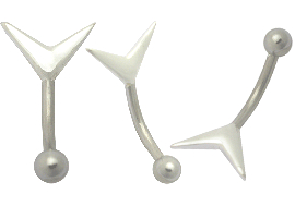 Piercing arcade motif argent