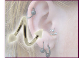 Piercing Spirale spike blanc