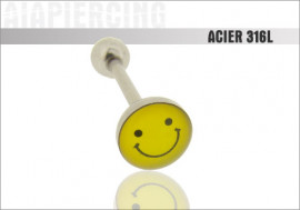 Piercing langue logo Smiley