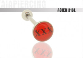 Piercing langue logo xxx