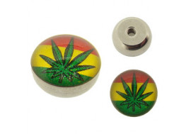 Piercing accessoire Feuille rasta