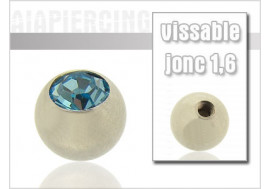 Bille cristal turquoise 1.6mm