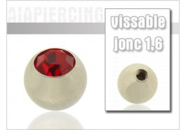 Bille cristal rouge 1.6mm