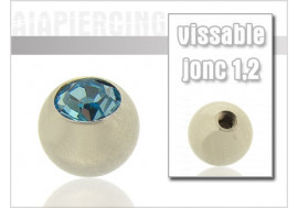 Bille cristal turquoise 1.2mm