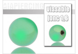 Piercing accessoire 1,6mm Bille verte