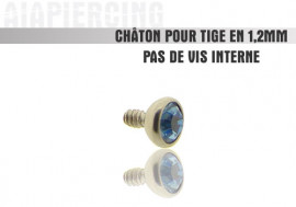 Châton cristal bleu fonçé