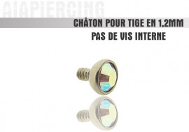 Châton cristal blanc irisé