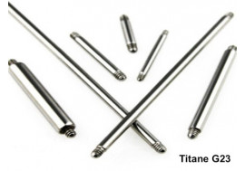Piercing accessoire barbell titane 1,6mm