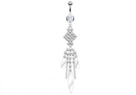 Nombril Bouquet de strass blancs