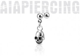 Piercing cartilage pendentif tête de mort 