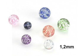 Piercing accessoire bille paillette 1,2mm