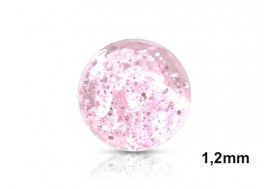 Piercing accessoire bille paillette 1,2mm-rose