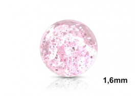 Accessoire de piercing Bille paillettes 1,6mm-rose