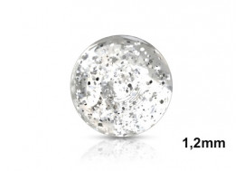 Piercing accessoire bille paillette 1,2mm-transparent