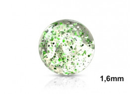 Accessoire de piercing Bille paillettes 1,6mm-vert