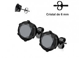 Boucle d'oreille blackline 6mm