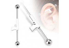 Piercing industriel motif pistolet