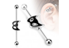 Piercing industriel motif chat