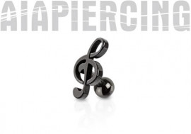 Piercing cartilage note noire