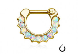 Bijou de Septum et d'Oreille Opale Or Jaune