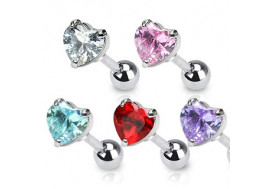Piercing cartilage coeur griffé