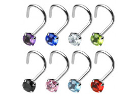 Piercing nez strass 3mm