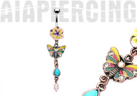 Papillon et Turquoise Vintage