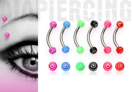 Piercing banane billes avec spirale