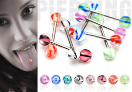 Piercing barbell hélice