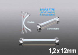 Microbarbell PTFE - 1,2 x 12mm