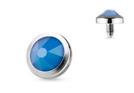 Piercing Microdermal opalite bleue 5mm