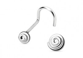 Piercing de Nez spirale Or Blanc