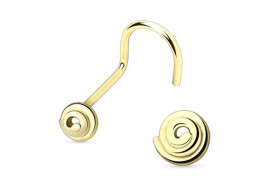 Piercing de Nez spirale or jaune