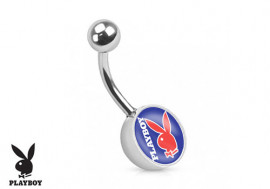 Piercing nombril Playboy® rouge et bleu