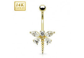 Piercing nombril libellule de marquises