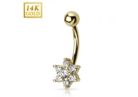 Piercing nombril fleur