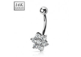 Piercing nombril fleur